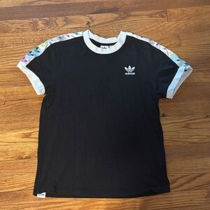 Adidas Love Unites T-shirt with Rainbow Logo Trim